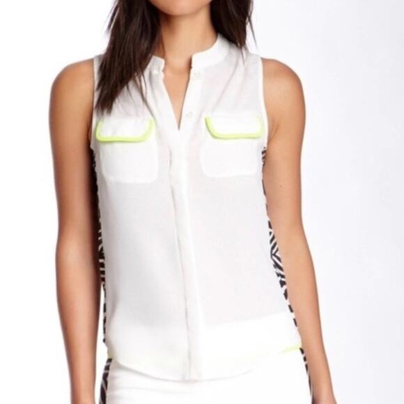 Line & Dot | NEW Contrast Zebra Print Top - Picture 1 of 7